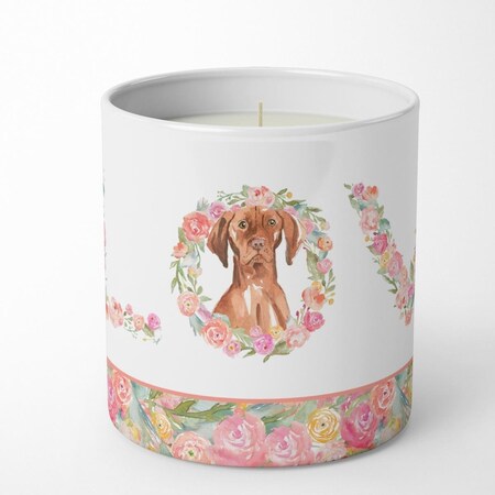 Carolines Treasures 3.75 x 3.25 in. Unisex Vizsla Love 10 oz Decorative Soy Candle WDK4587CDL
